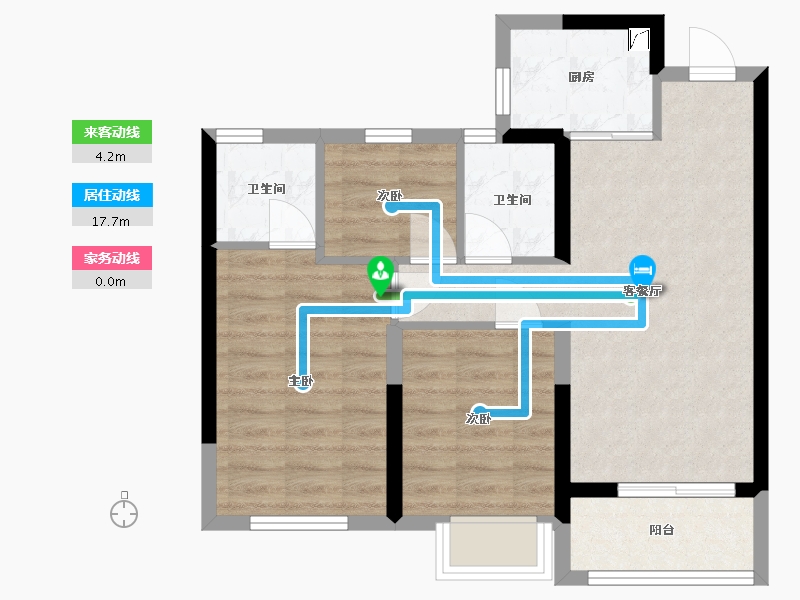 福建省-福州市-融创未来海-69.00-户型库-动静线