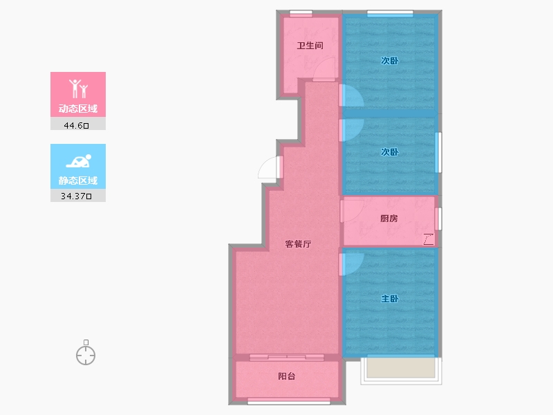 河北省-承德市-中瑞城-70.00-户型库-动静分区