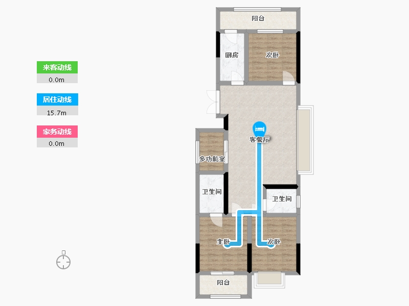 甘肃省-陇南市-新盛橄榄苑-105.32-户型库-动静线