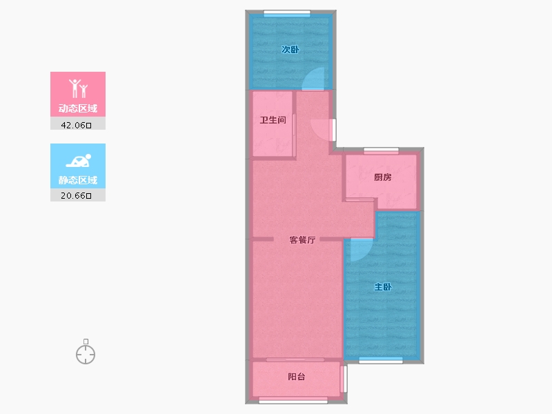 山东省-青岛市-西仲路散盘-54.80-户型库-动静分区