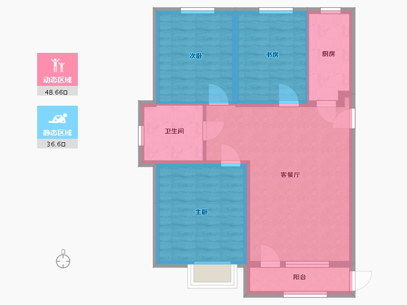 河北省-唐山市-金山壹号-85.00-户型库-动静分区