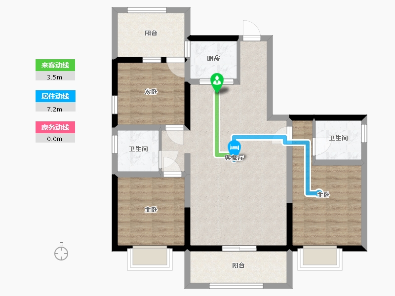 海南省-海口市-新天地-100.09-户型库-动静线