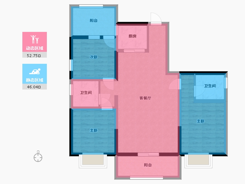 海南省-海口市-新天地-100.09-户型库-动静分区