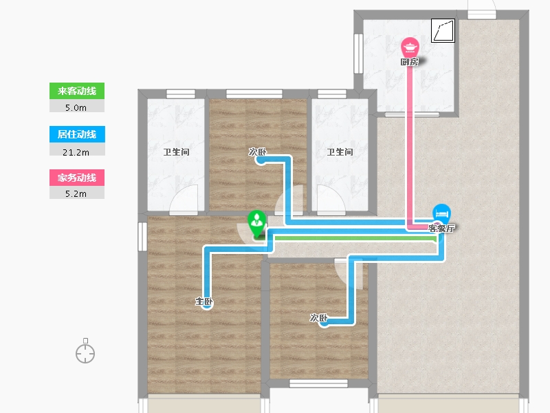 黑龙江省-哈尔滨市-融创文景壹号-100.20-户型库-动静线