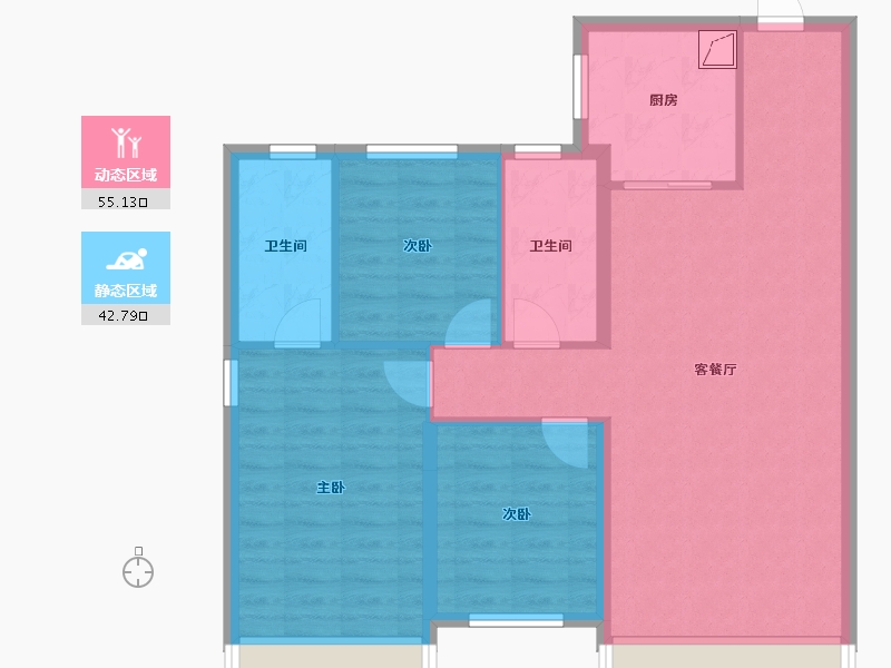 黑龙江省-哈尔滨市-融创文景壹号-100.20-户型库-动静分区