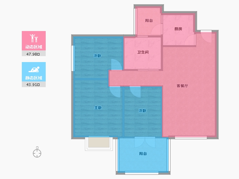 四川省-成都市-翰林上岛-74.76-户型库-动静分区