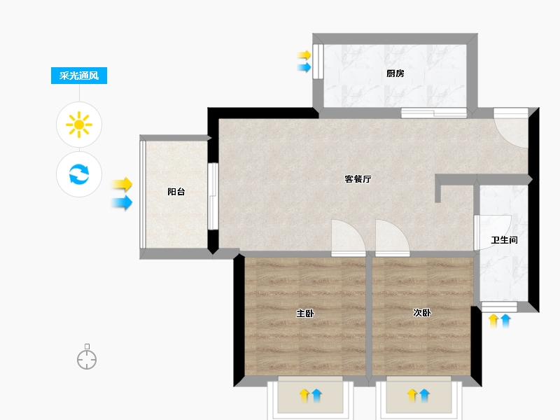 广西壮族自治区-南宁市-光明城市-雅集苑-49.00-户型库-采光通风