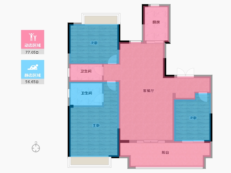 河南省-信阳市-玖荣学府-121.00-户型库-动静分区