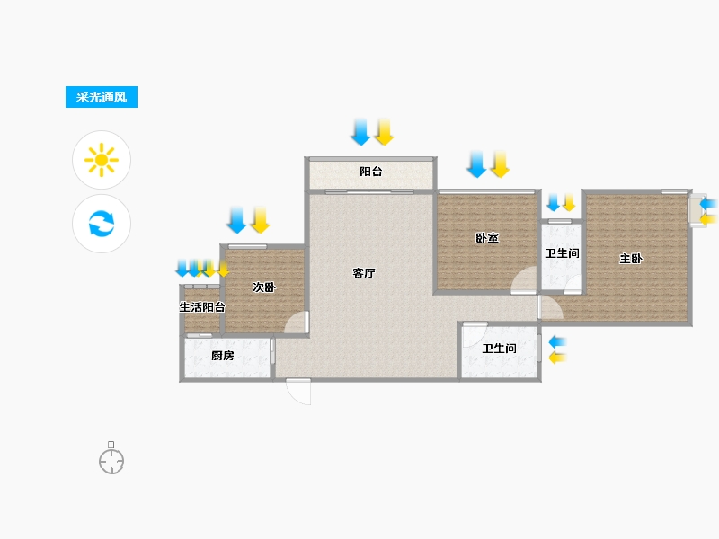 广西壮族自治区-南宁市-衡阳东路51号小区-265.53-户型库-采光通风