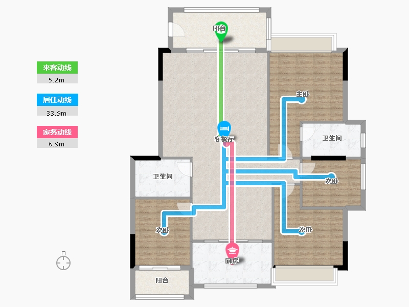 广东省-揭阳市-涵华雅园-150.00-户型库-动静线