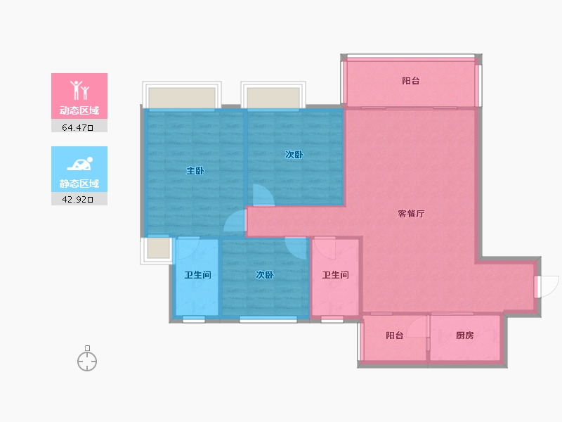 广西壮族自治区-南宁市-荷塘月色-100.00-户型库-动静分区