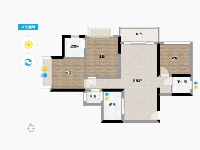 四川省-攀枝花市-领地-70.00-户型库-采光通风