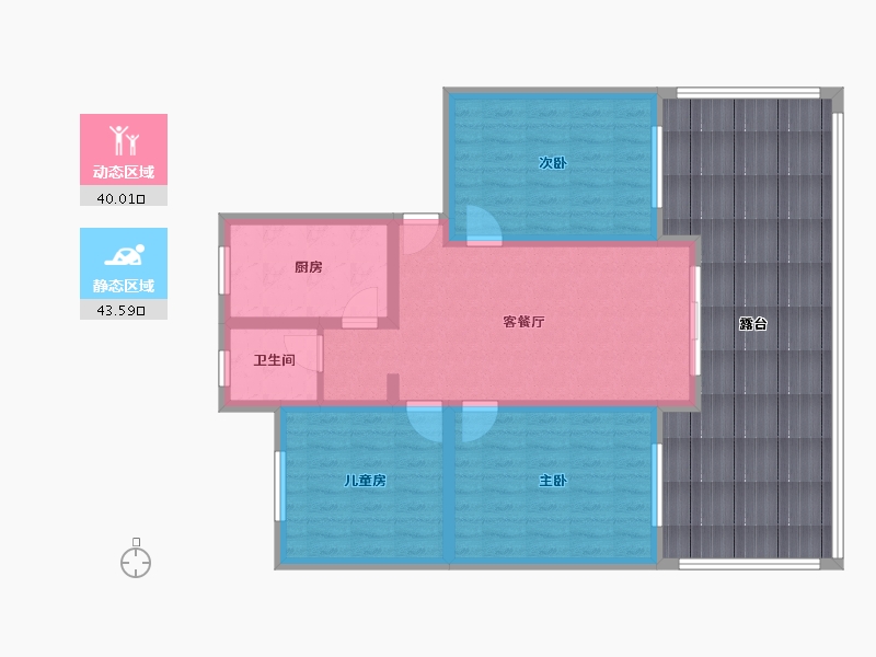 江苏省-苏州市-五星六区-86.00-户型库-动静分区