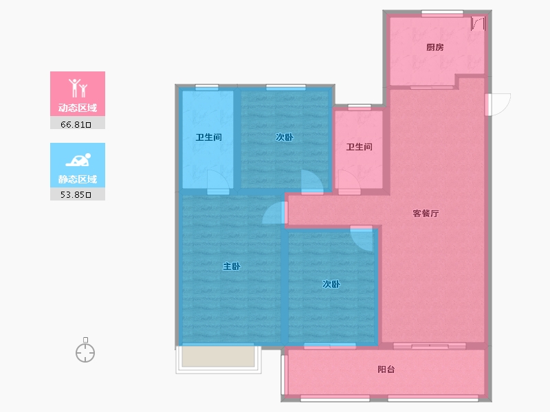 江苏省-苏州市-黄桥花苑-119.00-户型库-动静分区