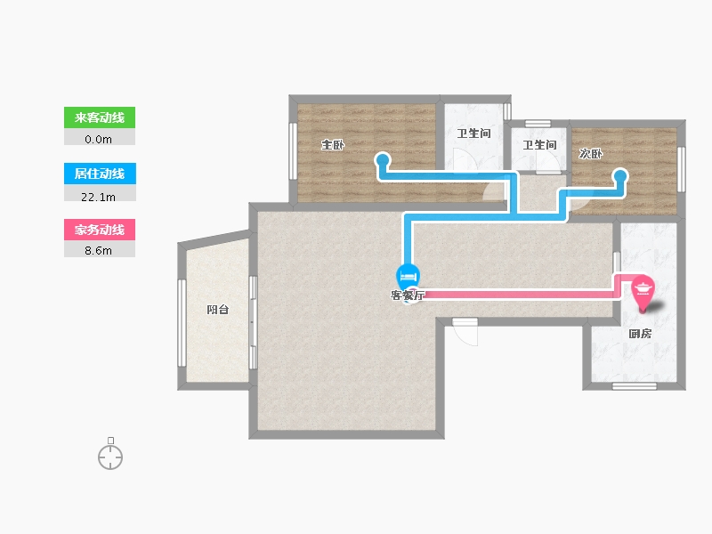 宁夏回族自治区-银川市-中梁御府-96.00-户型库-动静线