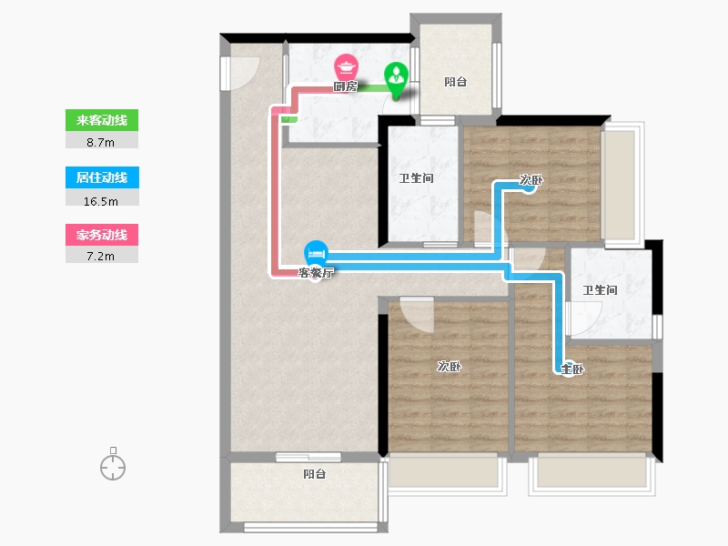 广东省-肇庆市-金沙一号-95.00-户型库-动静线