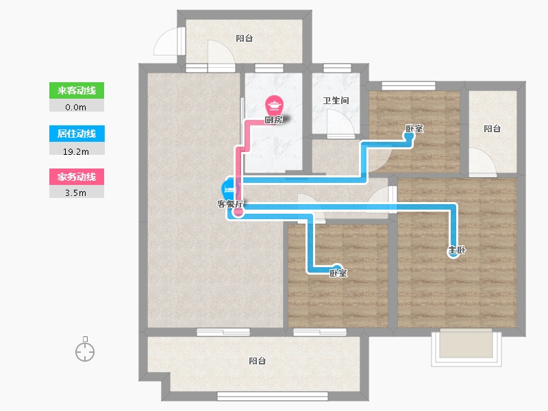 安徽省-亳州市-九铭云府-87.00-户型库-动静线