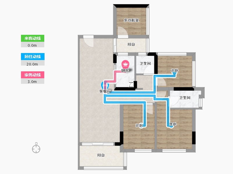 广东省-湛江市-建实帝景银湾-71.00-户型库-动静线