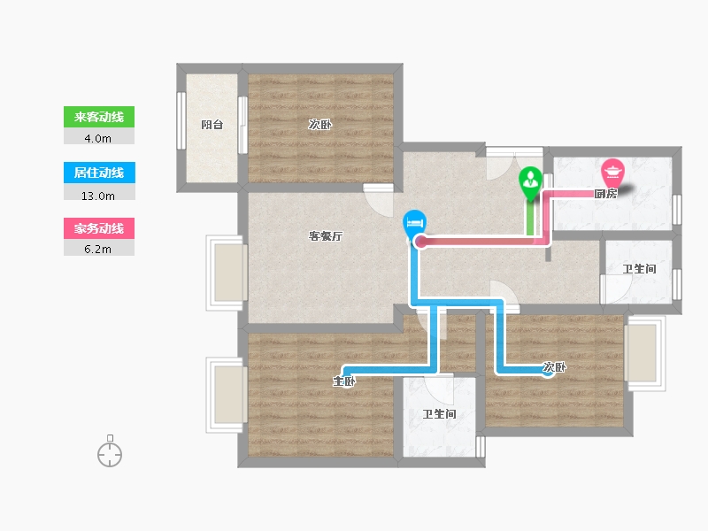 江苏省-常州市-杜鹃园-120.00-户型库-动静线