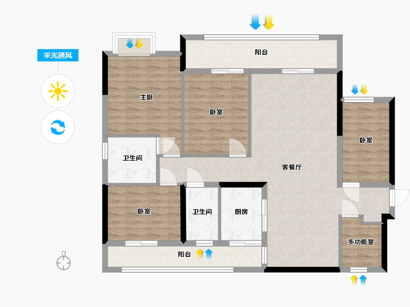 广西壮族自治区-柳州市-温馨772-119.96-户型库-采光通风