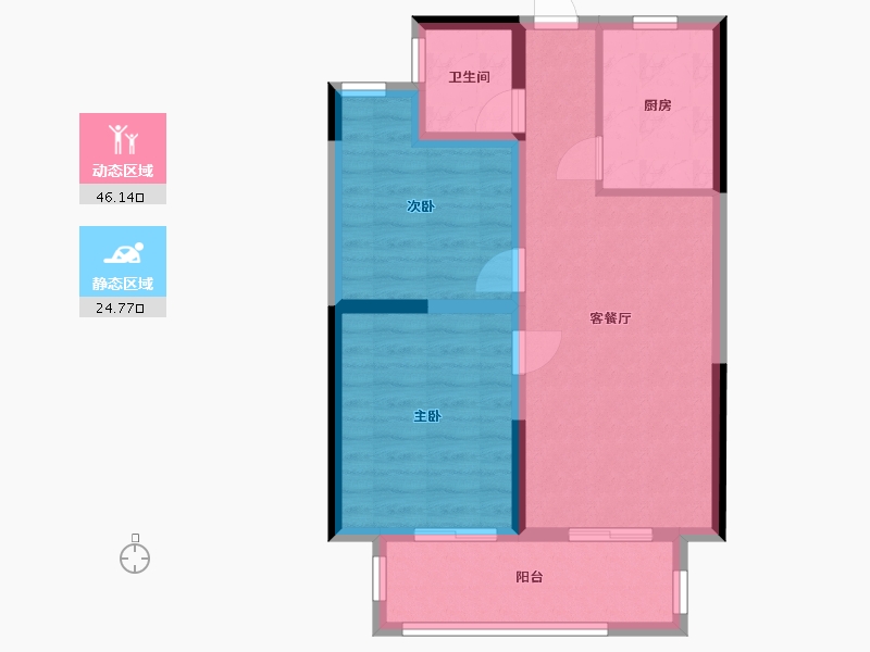 江苏省-连云港市-双池花园-73.00-户型库-动静分区