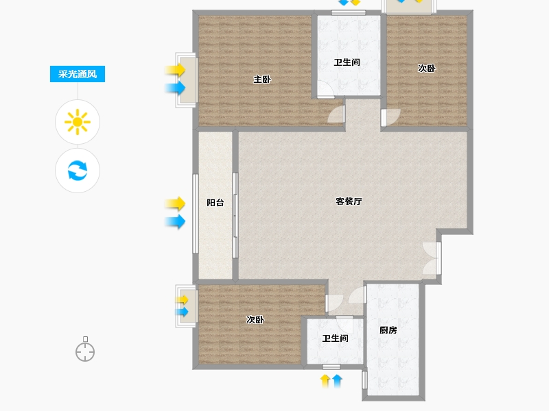 云南省-昆明市-云铜时代-198.78-户型库-采光通风