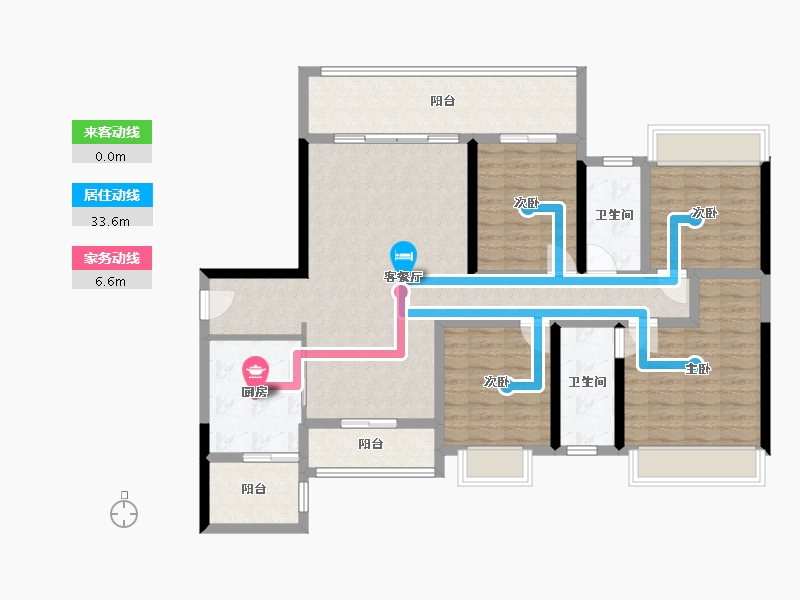 广西壮族自治区-桂林市-彰泰学府-130.00-户型库-动静线