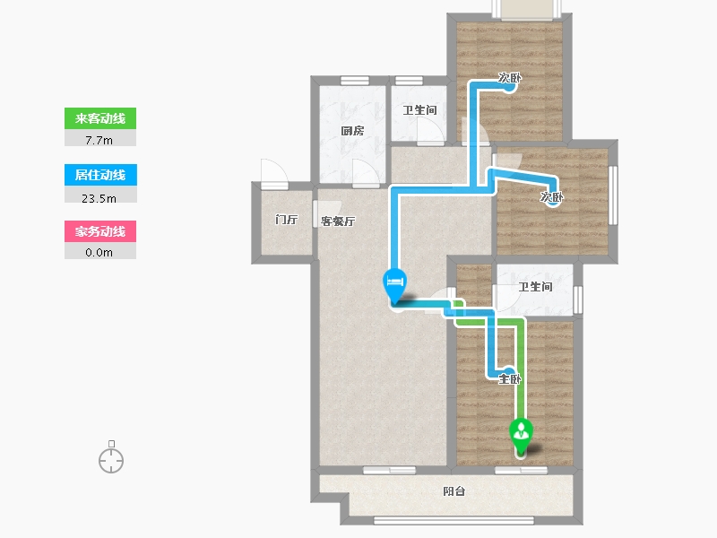 云南省-昆明市-古滇名城大观小院-99.00-户型库-动静线