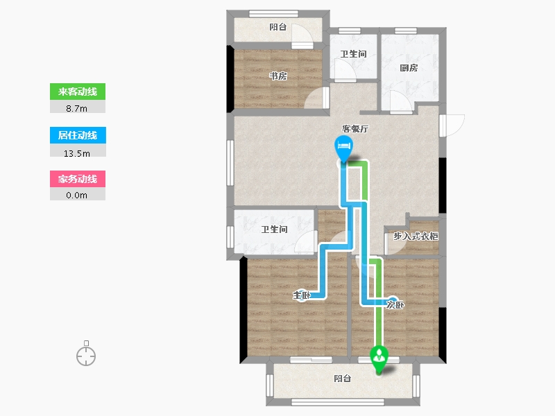 浙江省-温州市-德信·东宸里-88.00-户型库-动静线