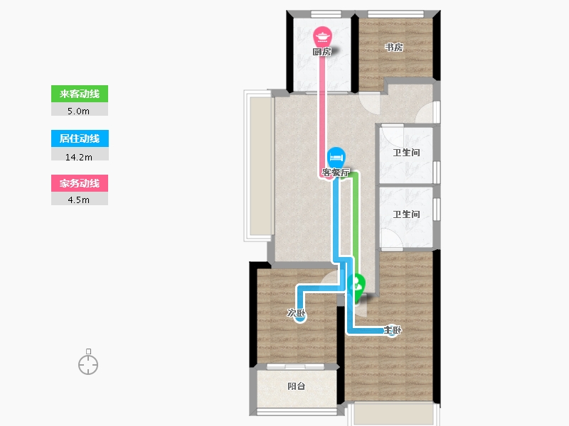 浙江省-杭州市-湖悦江南院-108.00-户型库-动静线