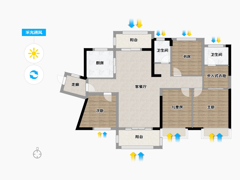 广东省-河源市-河源美的城-142.00-户型库-采光通风