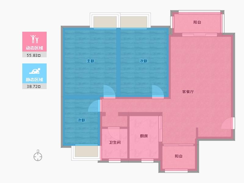 上海-上海市-丽景翠庭-97.00-户型库-动静分区