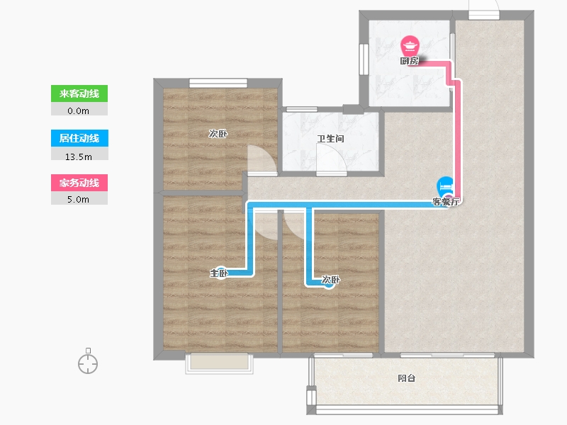 江苏省-无锡市-保利融侨时光印象-72.00-户型库-动静线