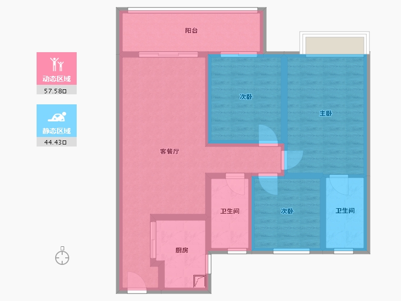 河南省-商丘市-建业十八城六期·山水上境-90.00-户型库-动静分区