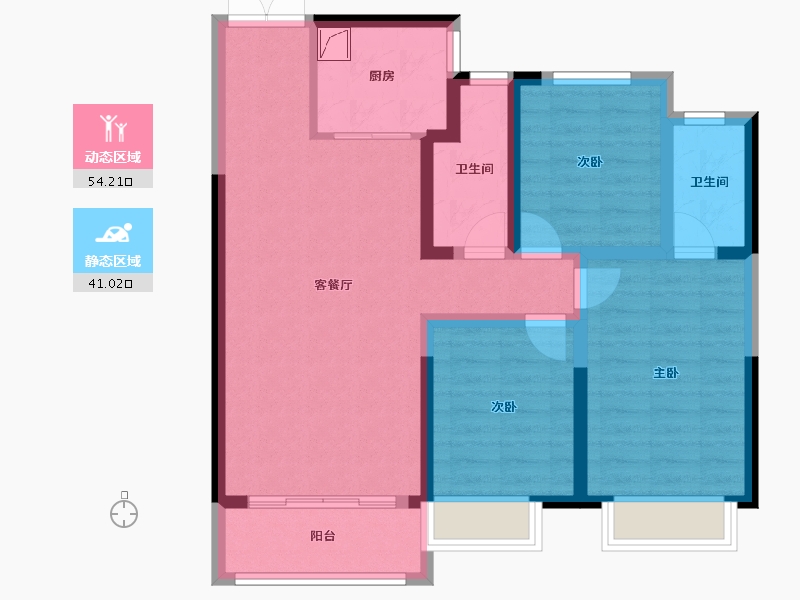 山东省-潍坊市-宏帆广场-94.00-户型库-动静分区