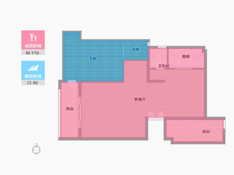 浙江省-台州市-碧桂园珑悦-97.00-户型库-动静分区