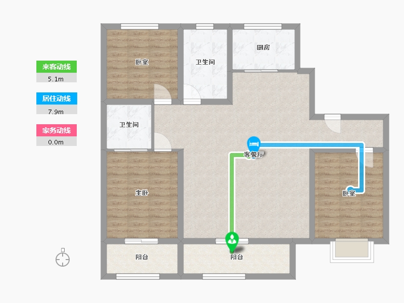 河北省-沧州市-正康贝壳湖畔-110.00-户型库-动静线