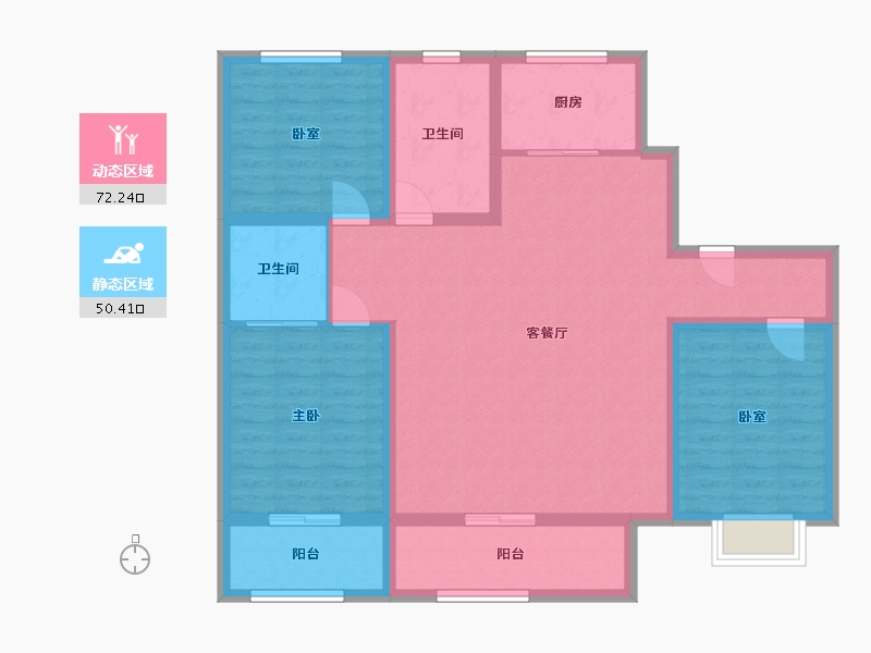 河北省-沧州市-正康贝壳湖畔-110.00-户型库-动静分区