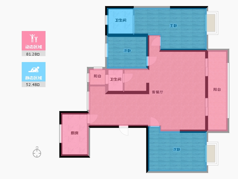 河南省-开封市-兰阳府-126.00-户型库-动静分区