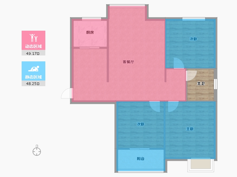 河北省-衡水市-恒丰理想城-98.50-户型库-动静分区