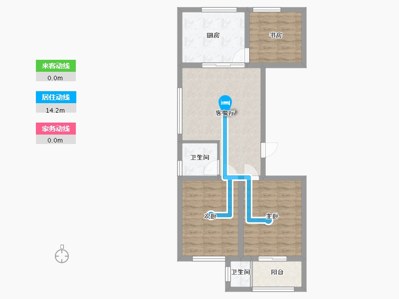 山西省-忻州市-虹桥别院-77.00-户型库-动静线