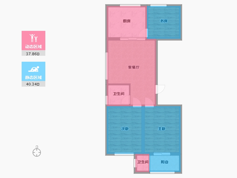 山西省-忻州市-虹桥别院-77.00-户型库-动静分区