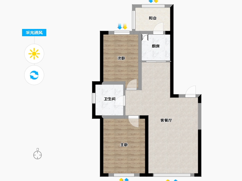 吉林省-长春市-南溪虹著-75.00-户型库-采光通风