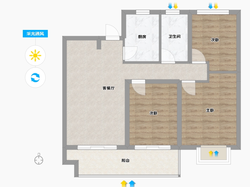 江苏省-盐城市-聚龙府-79.00-户型库-采光通风