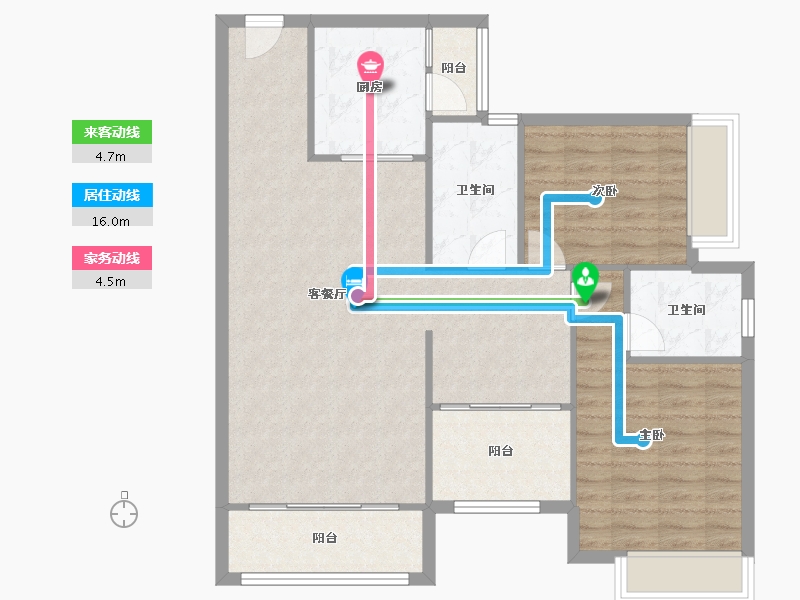 广东省-广州市-荔富湖畔-94.00-户型库-动静线