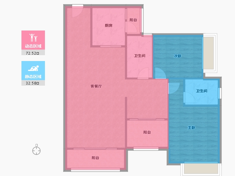 广东省-广州市-荔富湖畔-94.00-户型库-动静分区