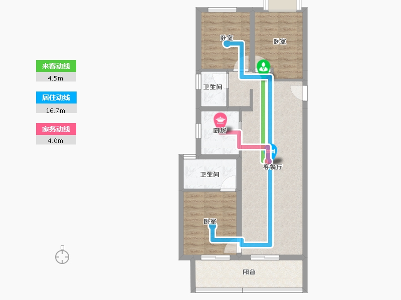 河南省-郑州市-锦艺旭辉一江云著-83.00-户型库-动静线