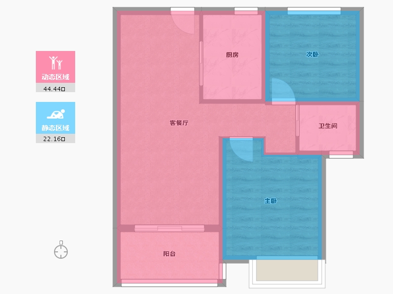 江苏省-苏州市-黄桥花苑-70.00-户型库-动静分区