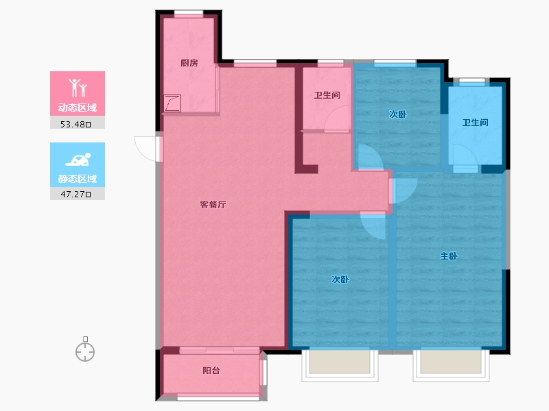 山东省-济南市-中新锦绣天地-107.50-户型库-动静分区