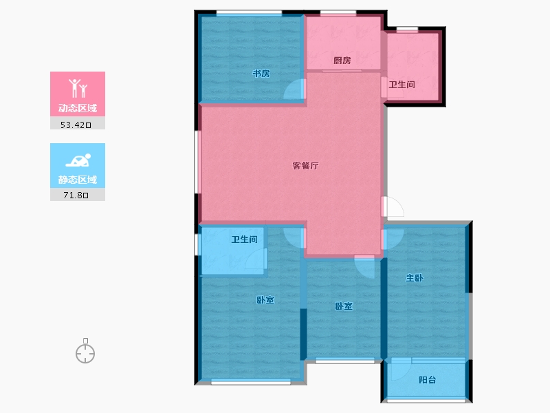 山东省-济宁市-小屯佳苑-114.00-户型库-动静分区